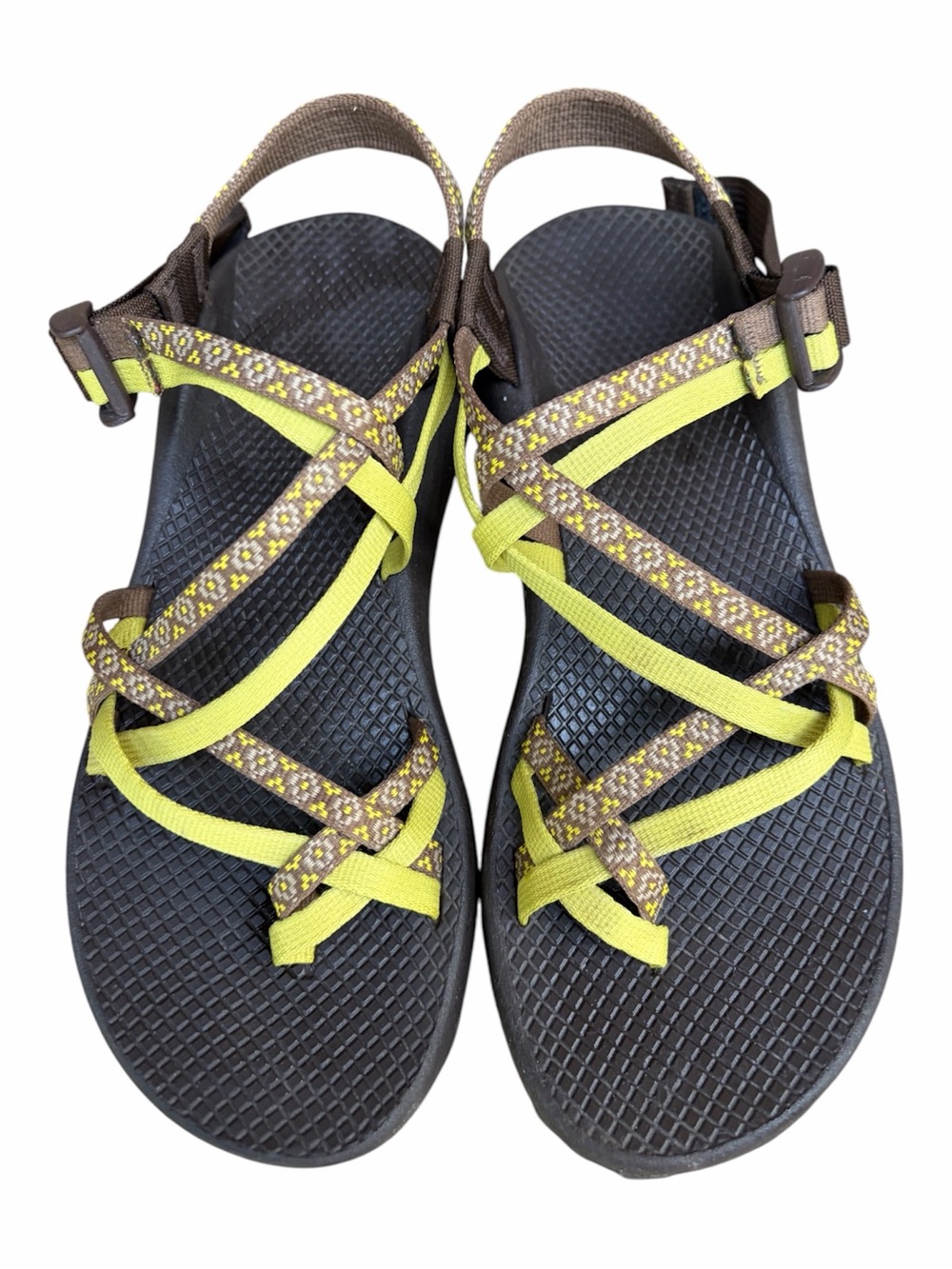 Chaco ZX/2 Classic Strappy Hiking Sandal Green Brown Womens Size 9